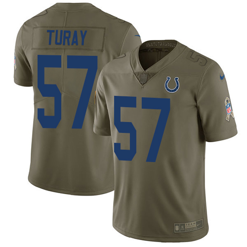 Nike Colts #57 Kemoko Turay Olive Men's Stitched NFL Limited Salute to Service Jersey - Click Image to Close